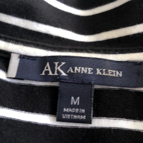 ANNE KLEIN BLK/WH T-SHIRT DRESS - Picture 5 of 8